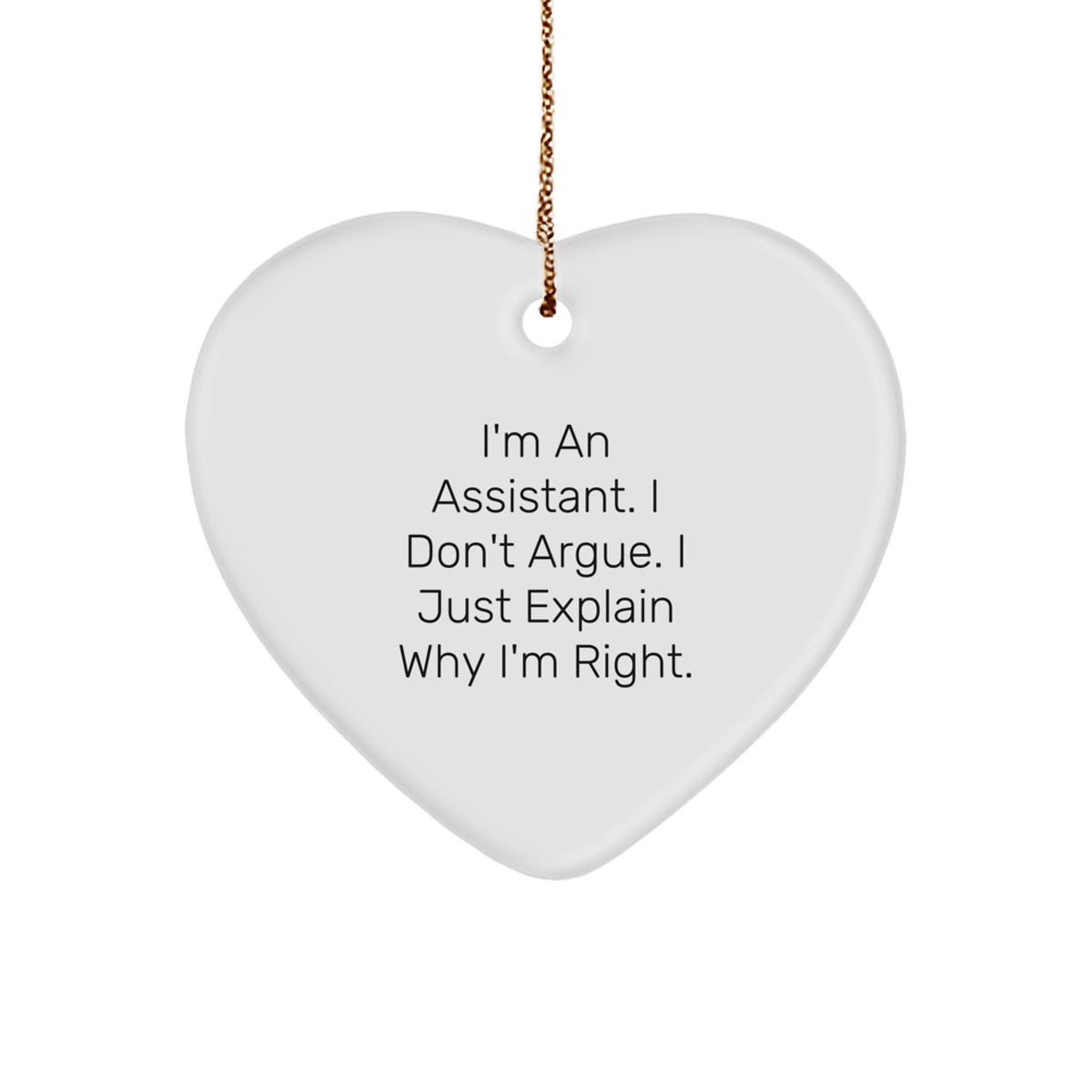 Witty Assistant Christmas Ornament for Friends Gift - Image 1