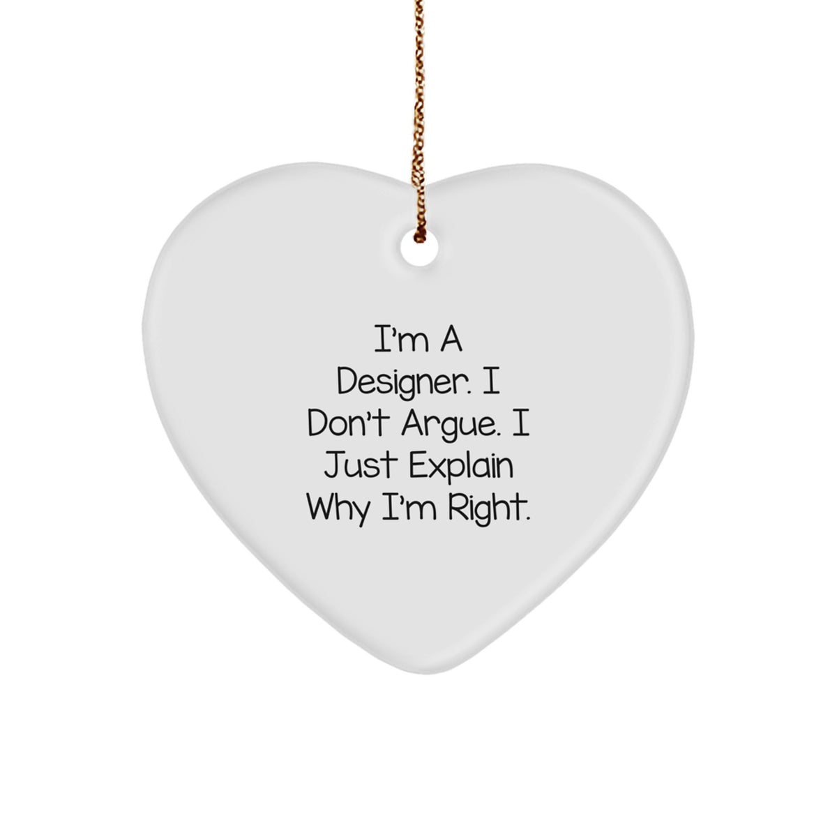 Designer Heart Ornament for Family Unique Surprise Christmas Gift - Image 1