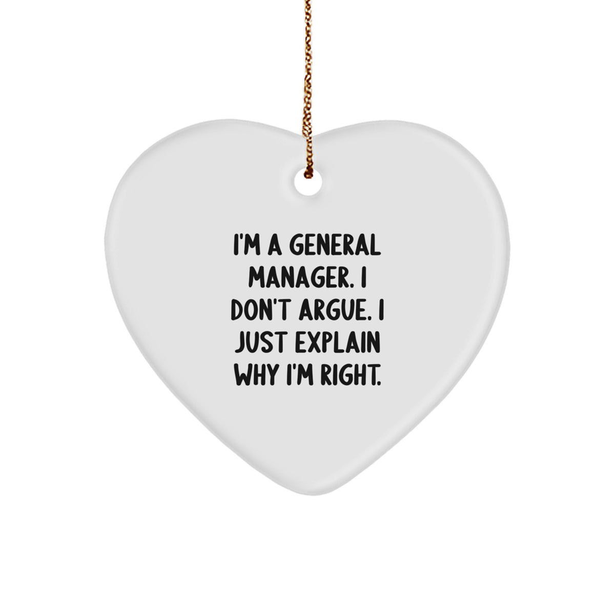 Witty General Manager Christmas Ornament Gift for Friends - Novelty - Image 1