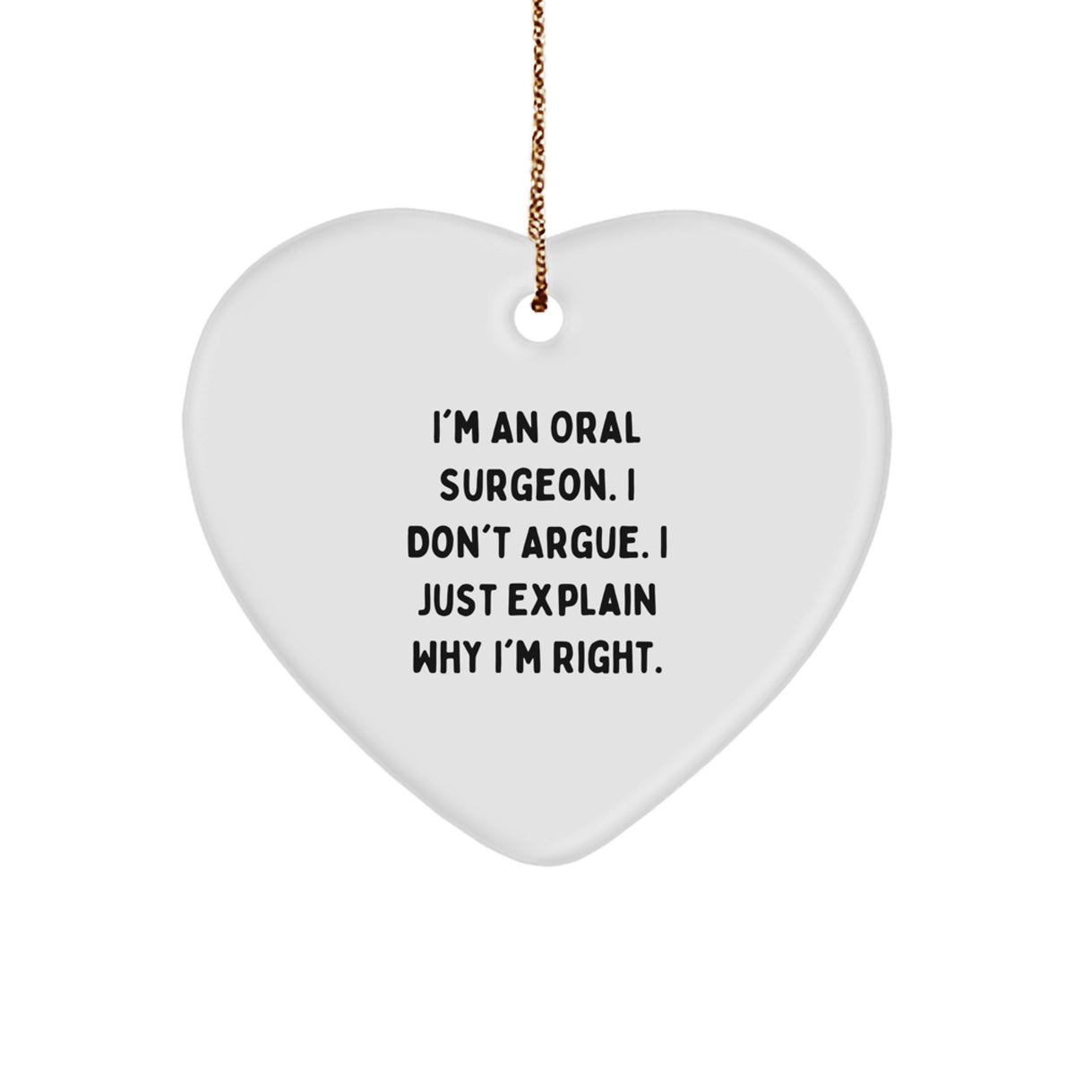 Oral Surgeon Heart Ornament for Coworkers Idea Christmas Gift - Image 1