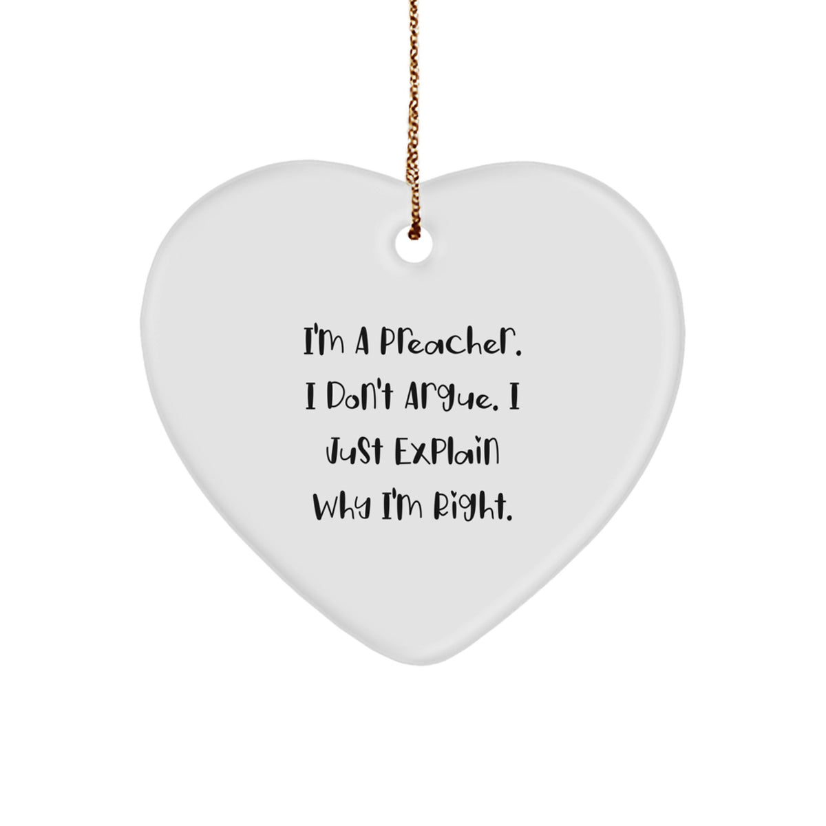 Christmas Gift Surprise Preacher Heart Ornament Holiday for Teens - Image 1