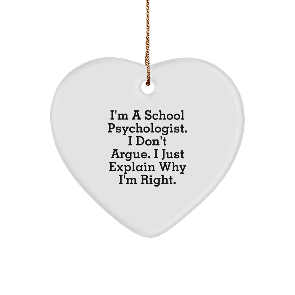 School Psychologist Novelty Christmas Ornament for Friends Gift - Image 1