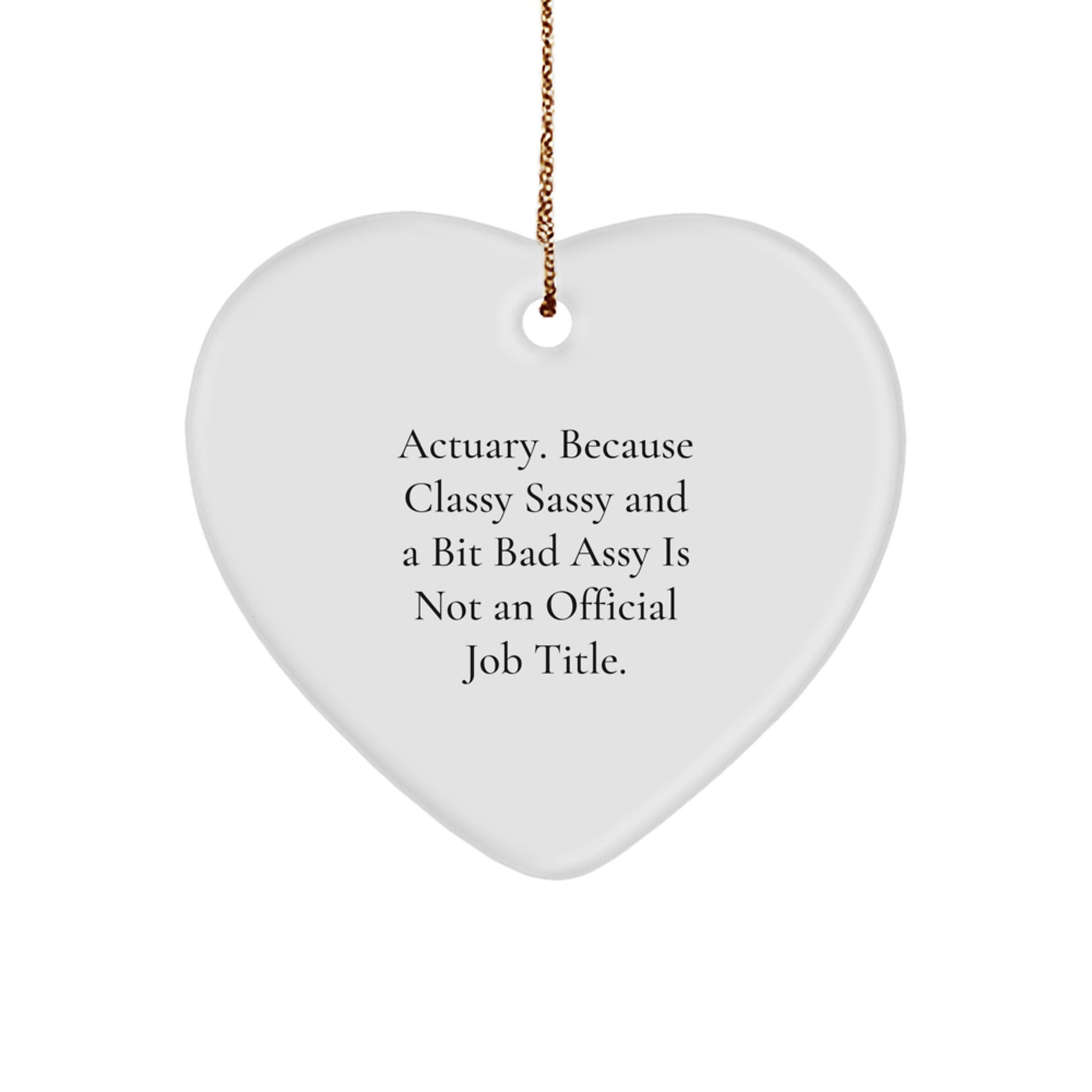 Actuary Gifts Funny Heart Ornament, Funny Actuary Quote Gifts, Christmas Unique Gifts from Friends to Actuary - Image 1