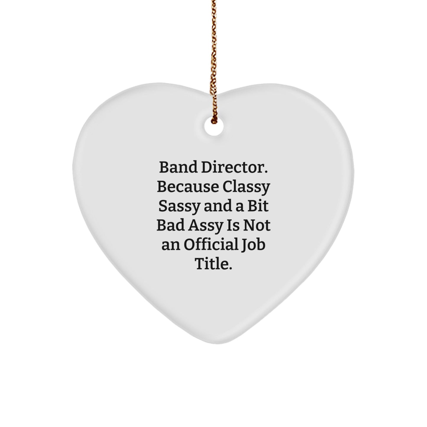 Funny Band Director Gift, Heart Ornament for Band Director, Christmas Unique Gifts from Friends, Gifts for Band Director - Image 1