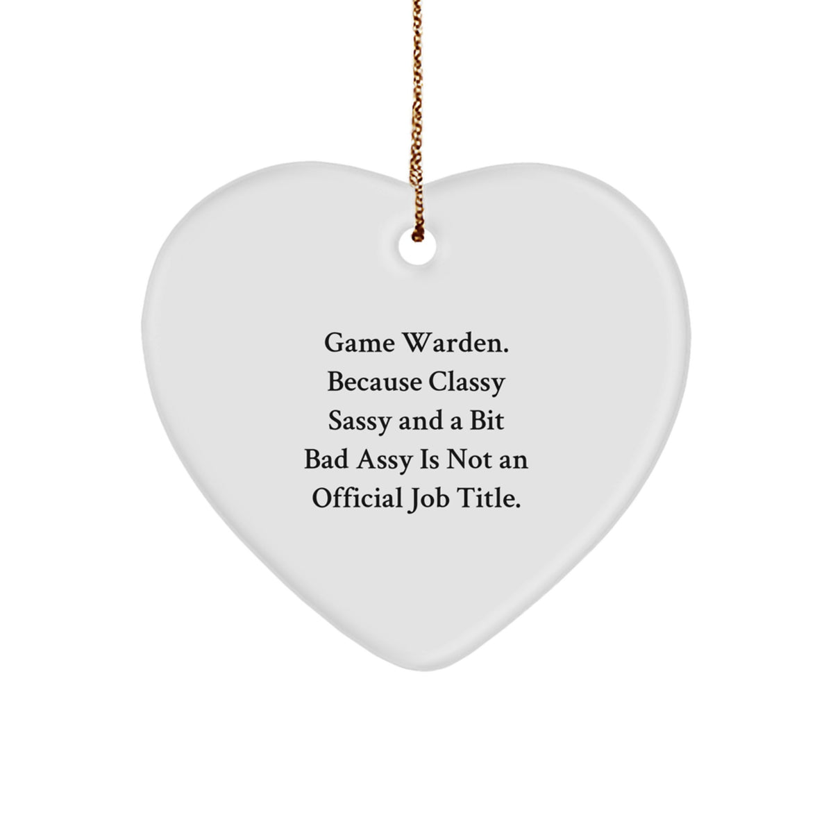Christmas Gift Game Warden Collectible Heart Ornament for Roommates - Image 1