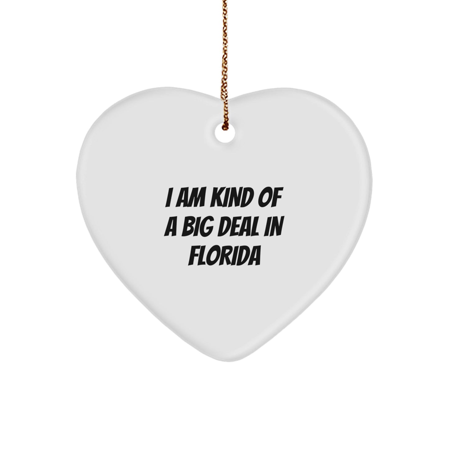 Funny Florida Heart Ornament Gifts from Men to Friends, Unique Florida Unique Gifts for Women, I Am Kind Of A Prime Selection In Florida Christmas - Image 1