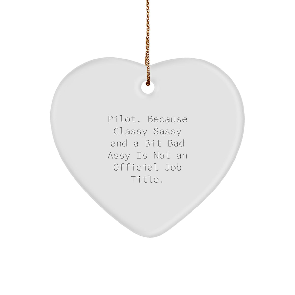 Pilot Heart Ornament Treasure for Family Holiday Keepsake Christmas Gift - Image 1