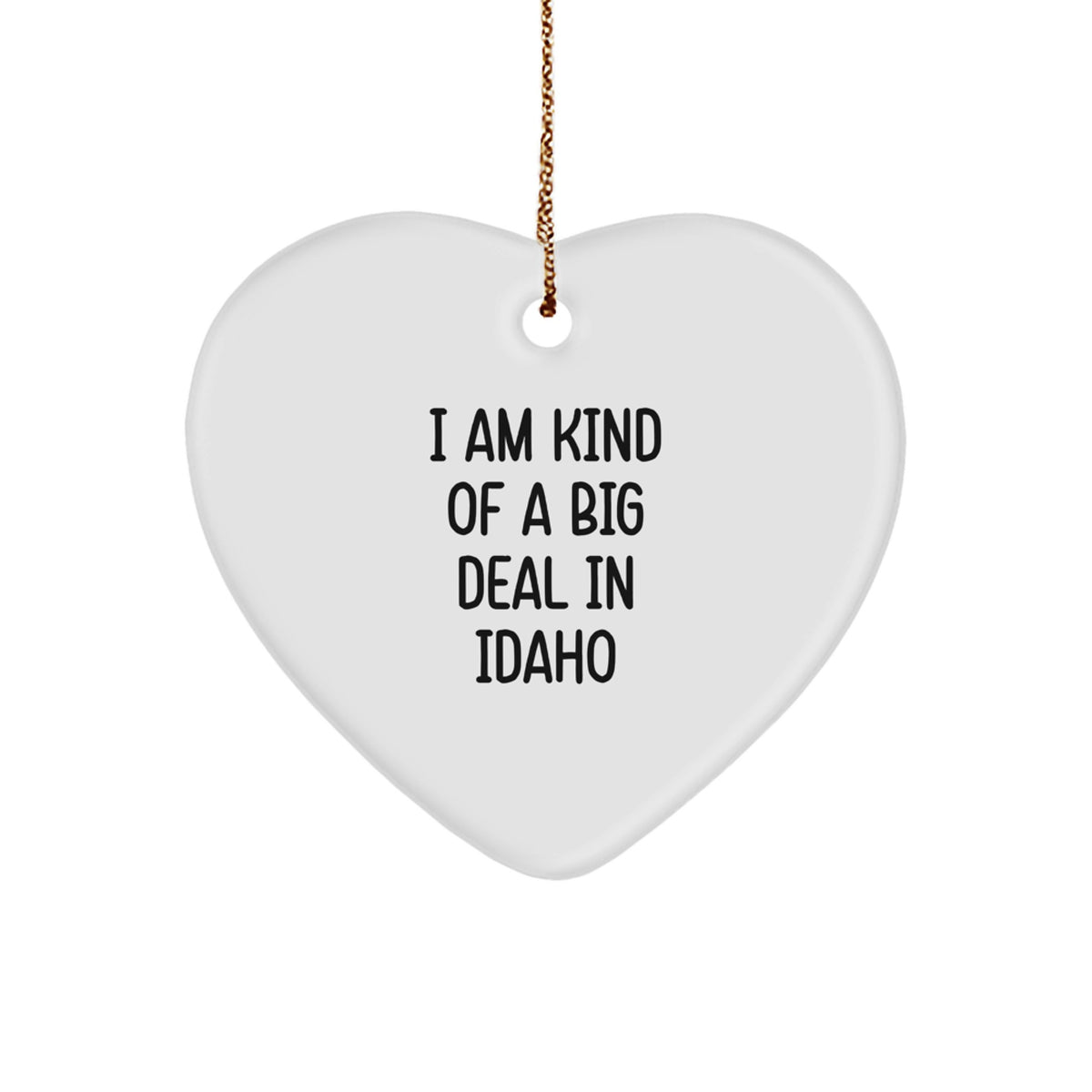 Bold Idaho Heart Ornament Gift for Friends – Novelty Christmas - Image 1