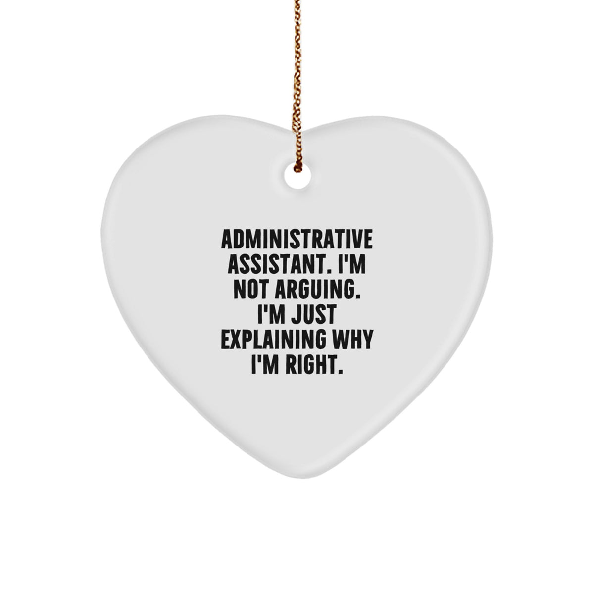 Administrative Assistant Favorite Heart Ornament for Kids Christmas Gift - Image 1