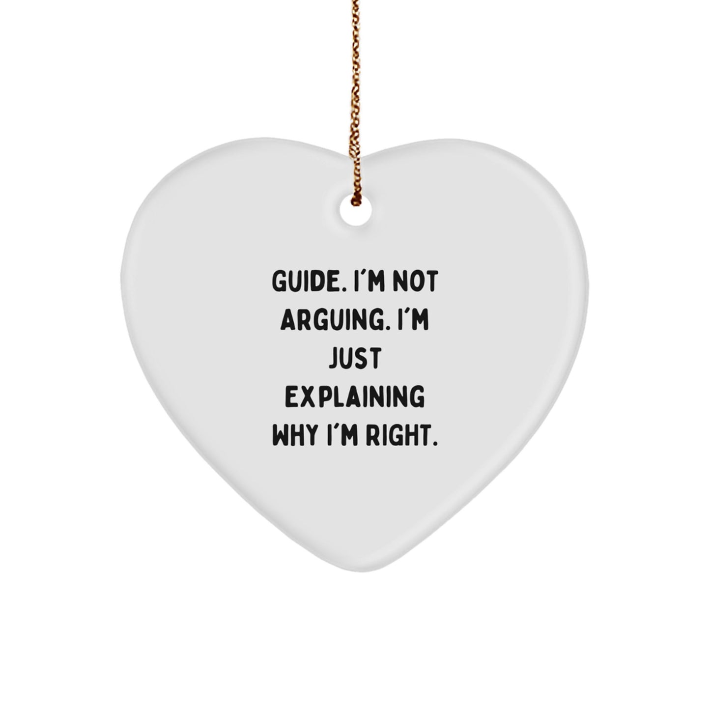 Funny Guide Gifts from Men, Women, Friends for Guide, Women, Friends - Heart Ornament - Image 1