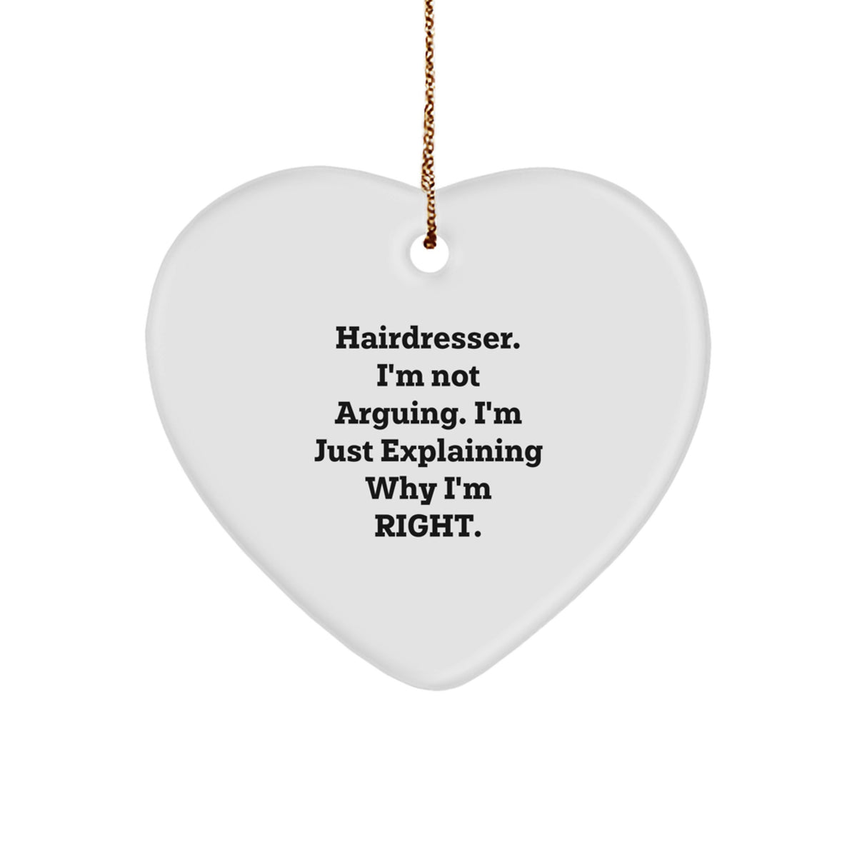 Hairdresser Favorite Heart Ornament for Kids Bright Christmas Gift - Image 1
