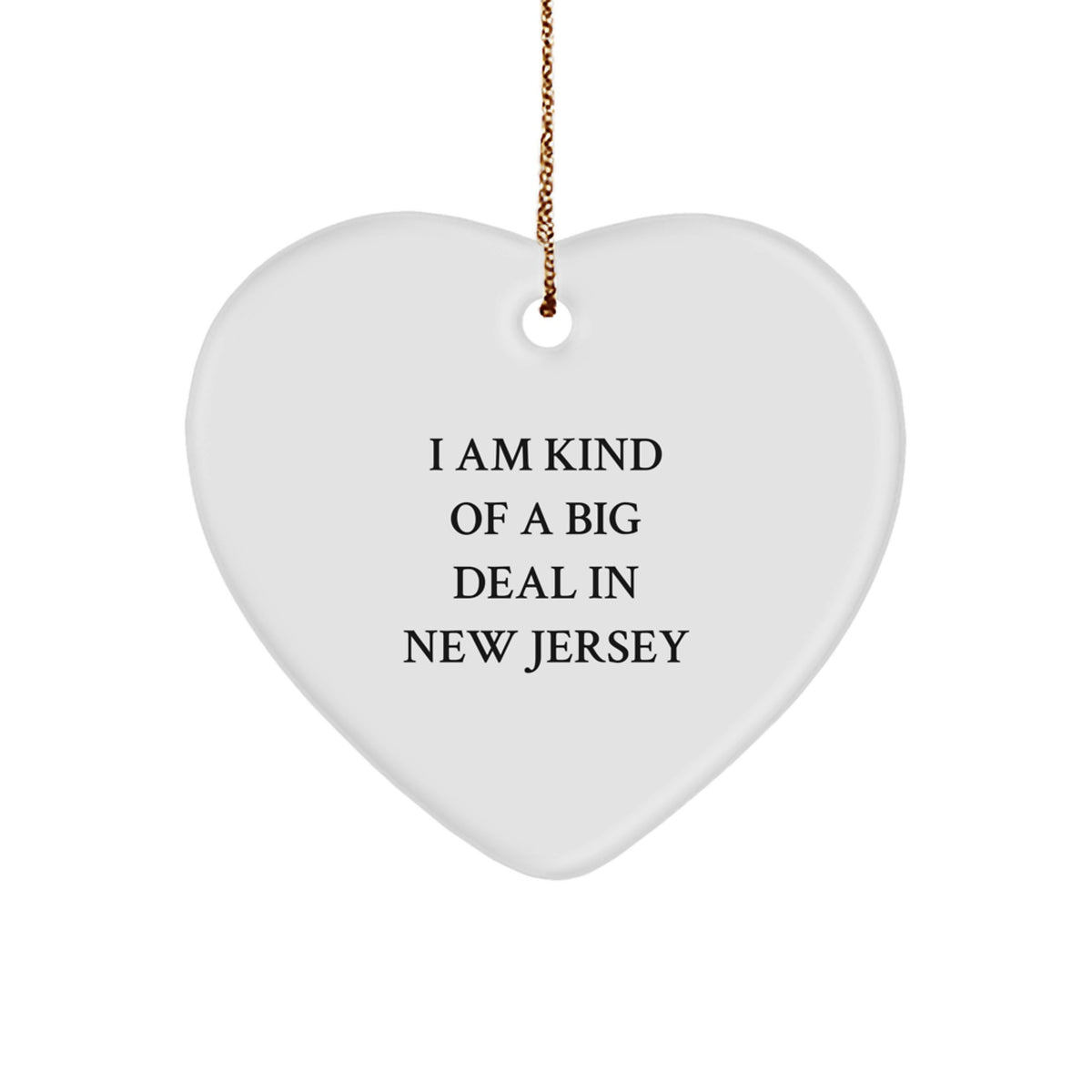 New Jersey Christmas Ornament Keepsake for a Best Friend Companion Gift - Image 1