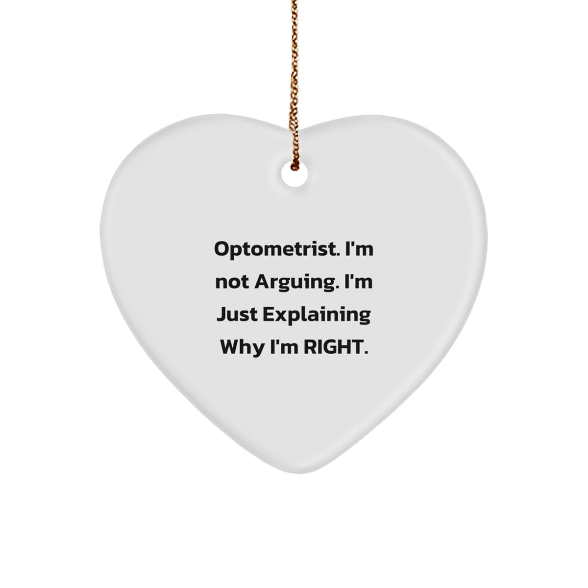 Optometrist Heart Ornament Idea for Coworkers Christmas Gift - Image 1