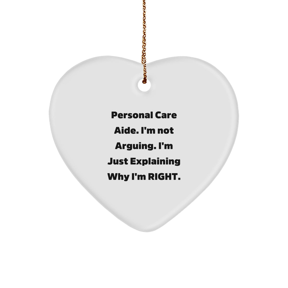 Heart Ornament Personal Care Aide Christmas Gift for Coworkers Idea - Image 1