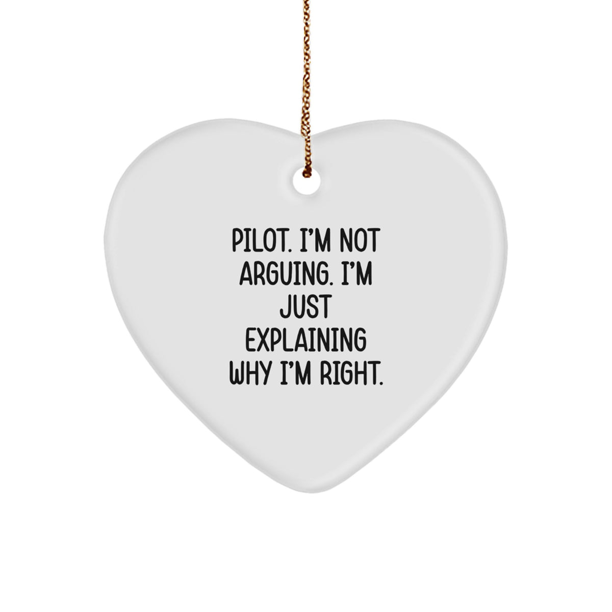Pilot Christmas Ornament Gift for Family - Treasure Heart Keepsake - Image 1