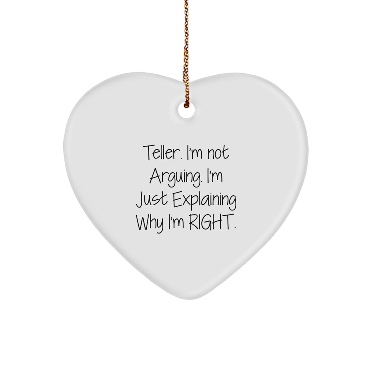 Teller Heart Ornament Keepsake for Him Christmas Gift - Image 1