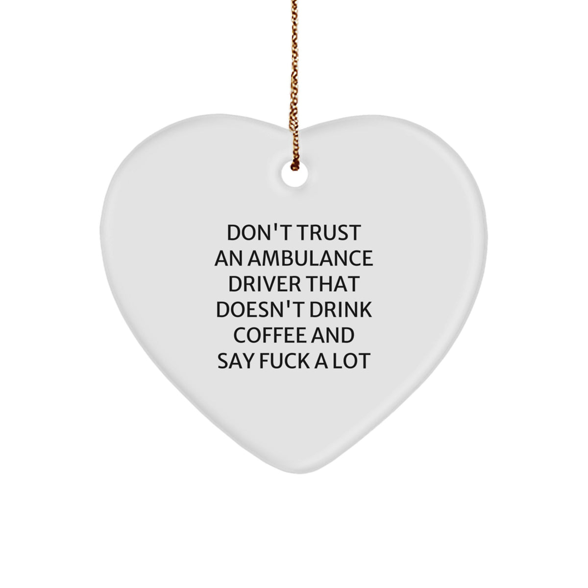 Ambulance Driver Christmas Ornament Gift for Family - Treasure Heart - Image 1