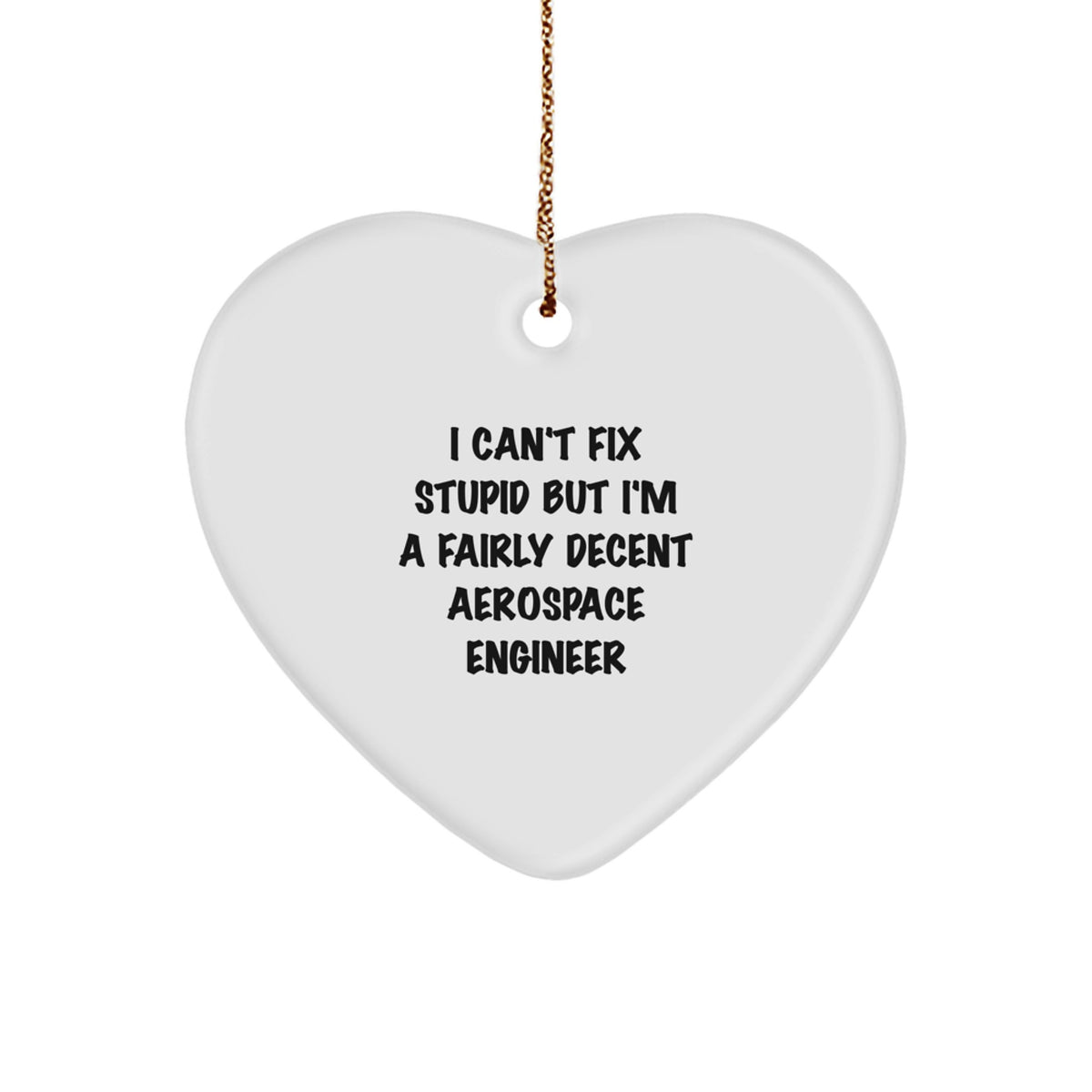 Christmas Ornament Idea for Coworkers – Aerospace Engineer Heart Gift - Image 1