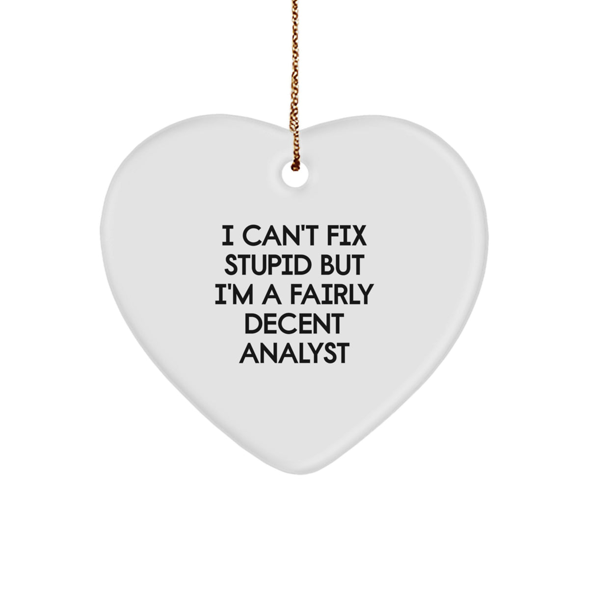 Analyst Christmas Ornament Gift for Family - Treasure, 'I Can't Fix - Image 1