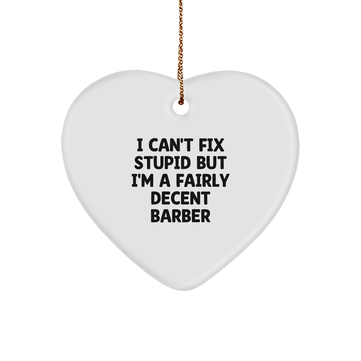 Barber Christmas Ornament Gift - Funny Saying Keepsake for Kids - Image 1