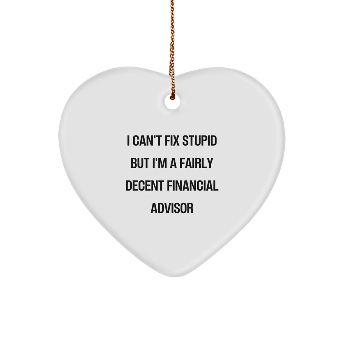Financial Advisor Favorite Heart Ornament for Kids Christmas Gift - Image 1