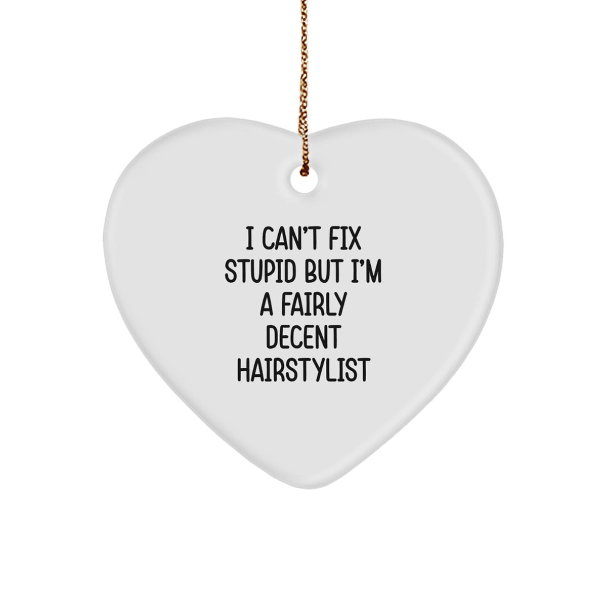 Hairstylist Favorite Heart Ornament Christmas Gift for Kids - Image 1