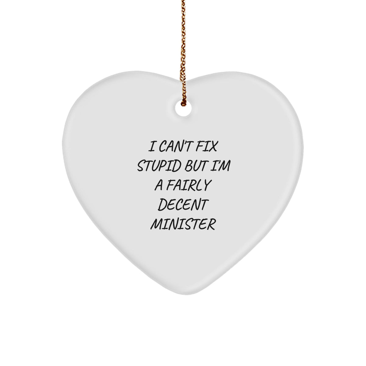 Christmas Ornament Gift for Teens A Fairly Decent Minister - Surprise - Image 1