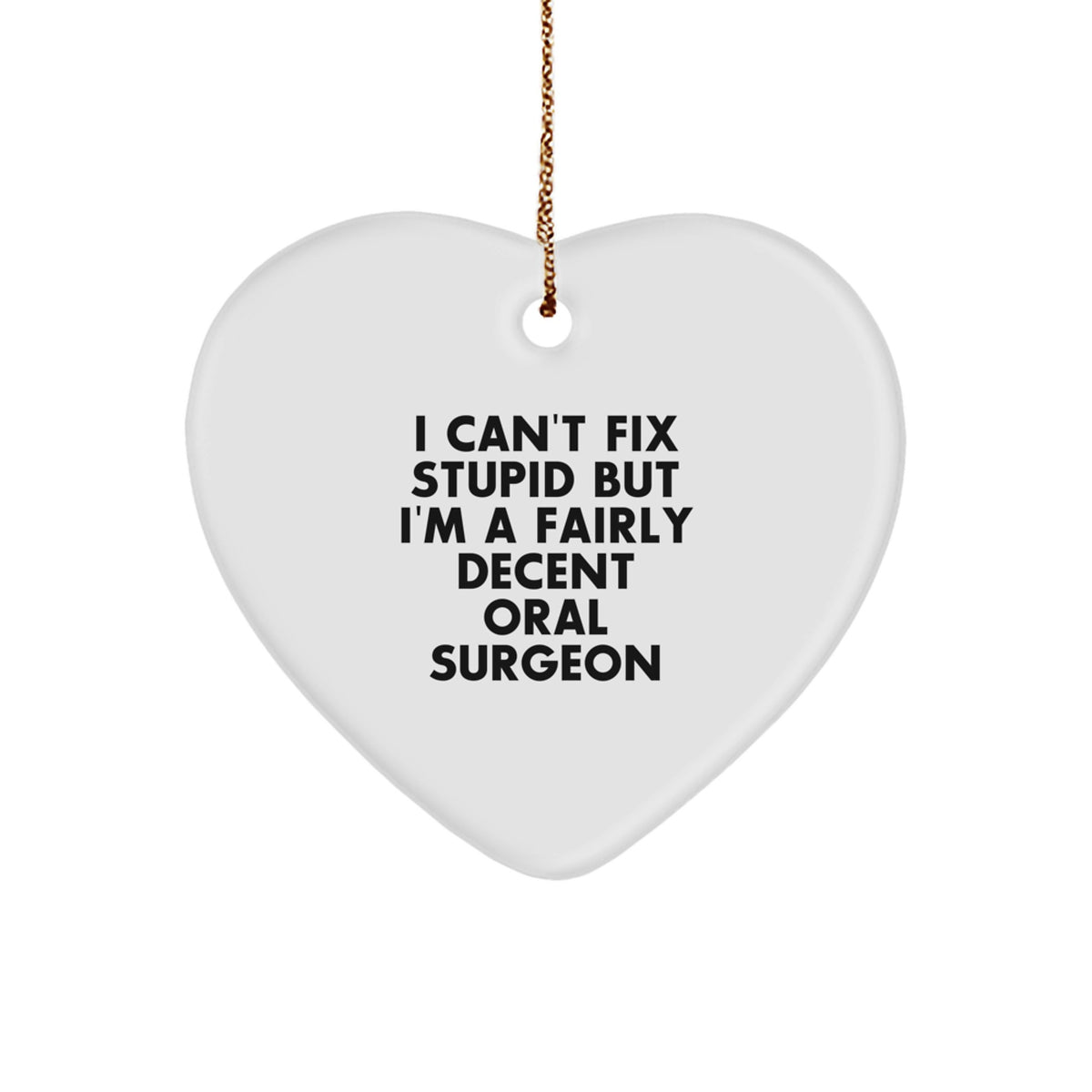 Oral Surgeon Heart Ornament Christmas Gift for Her Present Bright - Image 1
