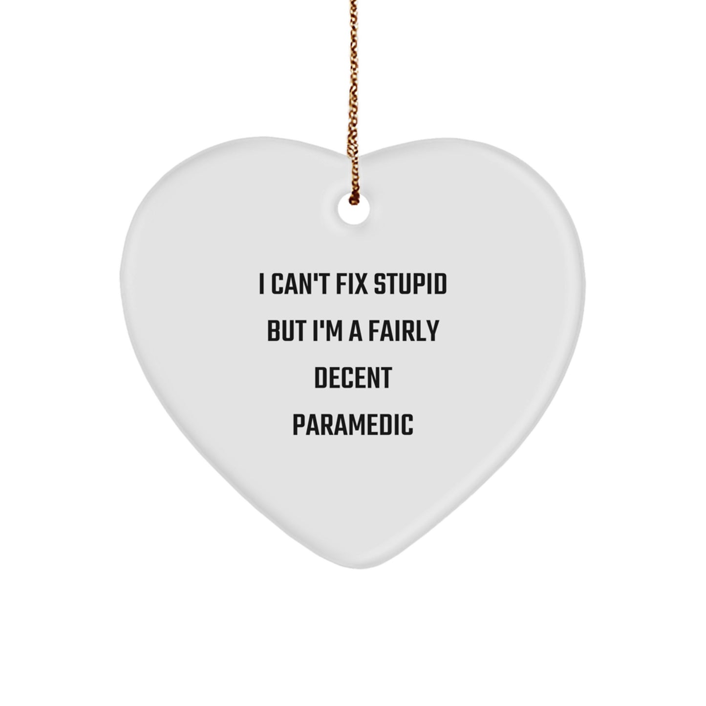 Funny Rescue Worker Heart Ornament Gifts from Friends, Family, or Men to Rescue Workers, Christmas Unique Gifts for Emergency Medical Technicians, Rescue Worker Love - Image 1