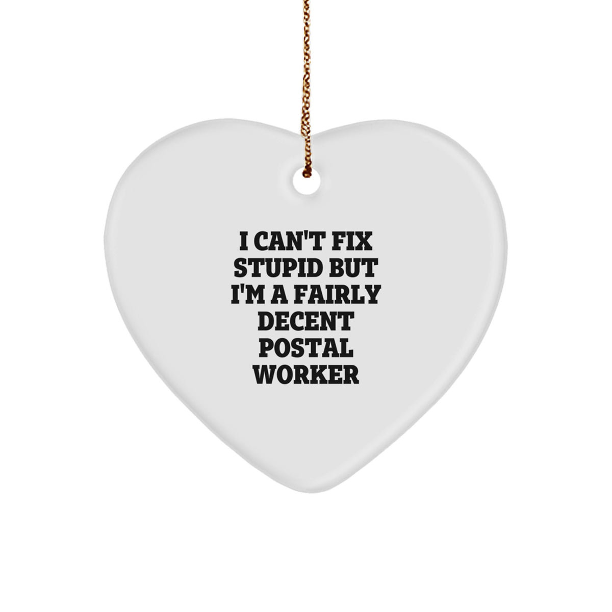 Quirky Postal Worker Novel Christmas Ornament Keepsake for Friends Gift - Image 1