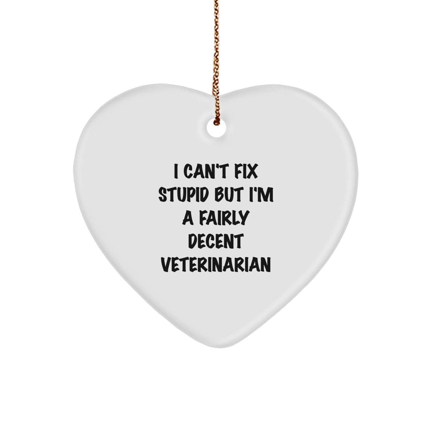 Funny Veterinarian Heart Ornament for Christmas - Gifts from Men to Friends for Veterinarian - Image 1