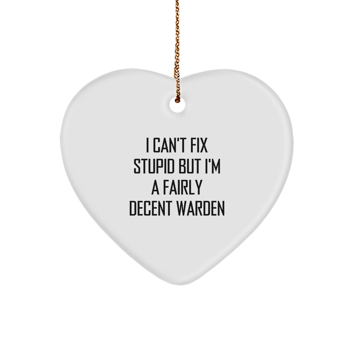 Warden Heart Ornament for Family Treasure Christmas Gift - Image 1