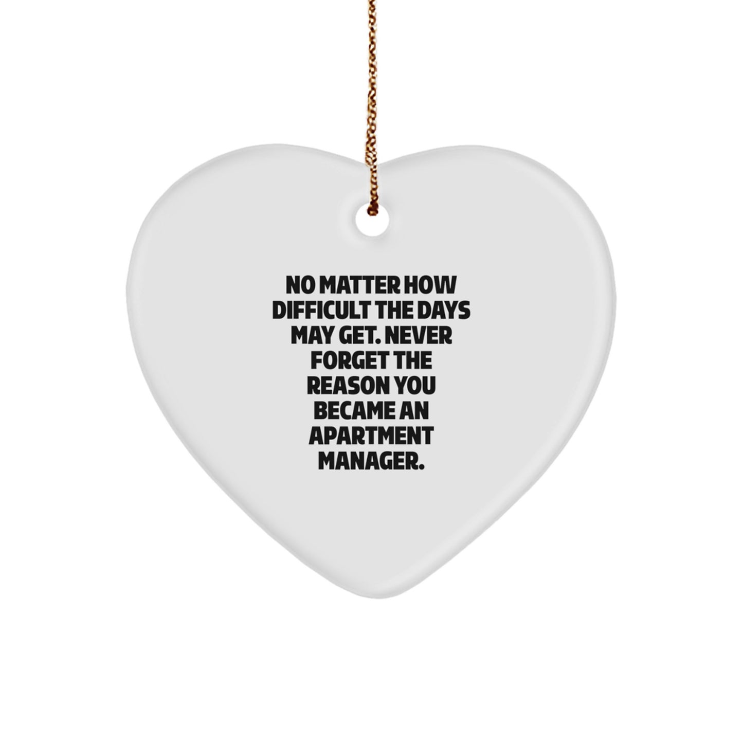Inspirational Gifts from Friends to Apartment Managers, Heart Ornament for Christmas - Image 1