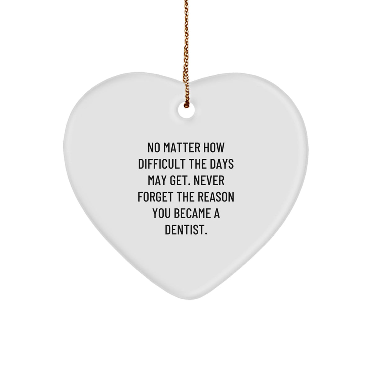 Family Dentist Christmas Ornament Treasure Gift for Family Heart White - Image 1
