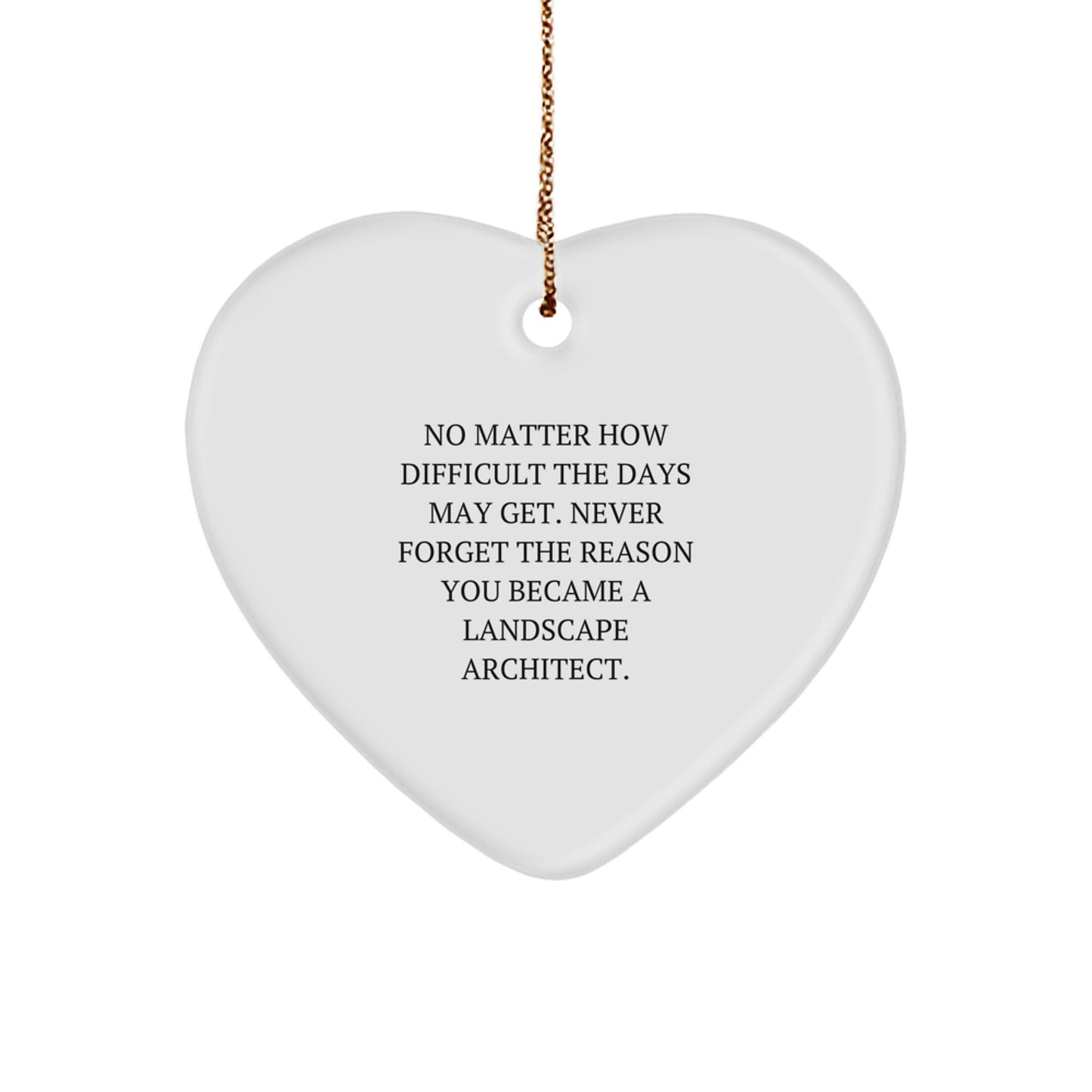 Landscape Architect Gifts, Funny Inspirational Heart Ornament, Christmas Unique Gifts from Friends, Coworkers for Landscape Architect, Men, Women - Image 1