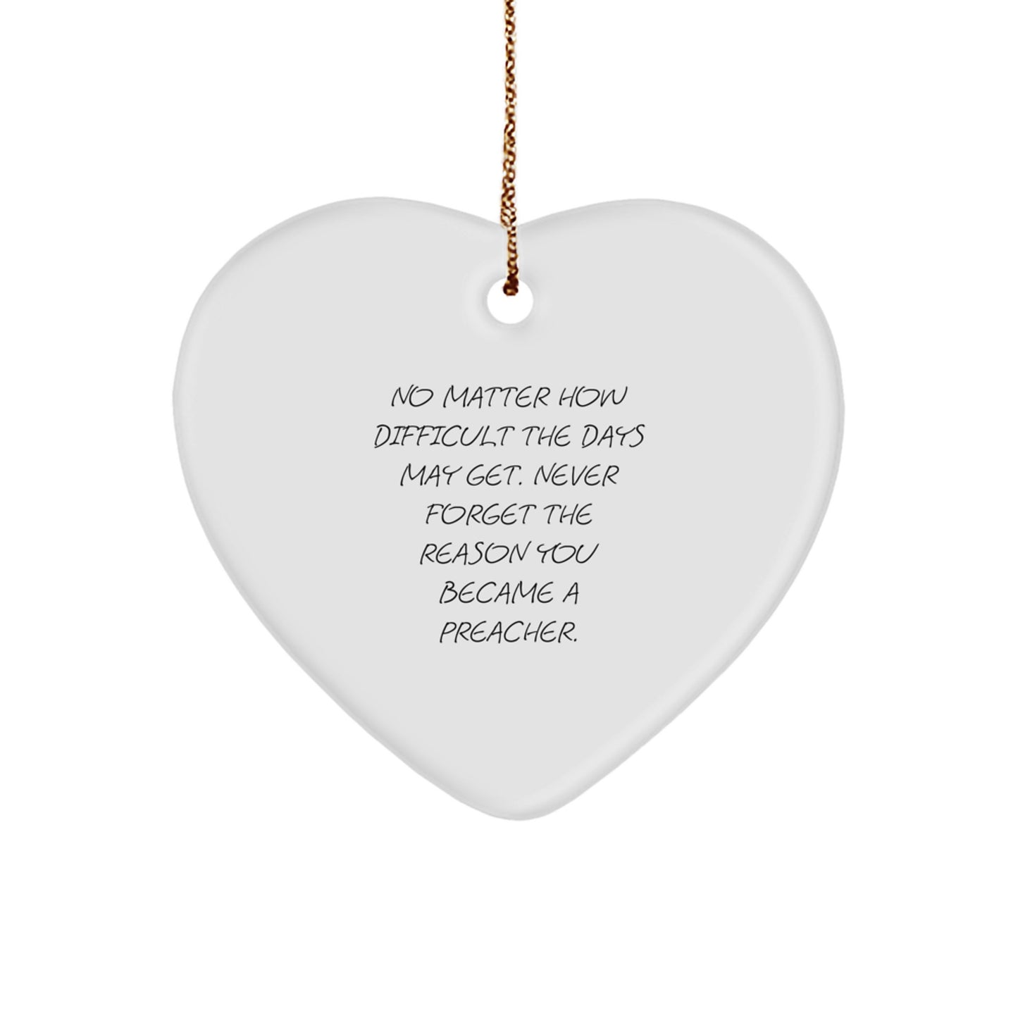 Preacher Heart Ornament Gifts from Family - Inspirational Quote for Christmas Unique Gifts - Image 1