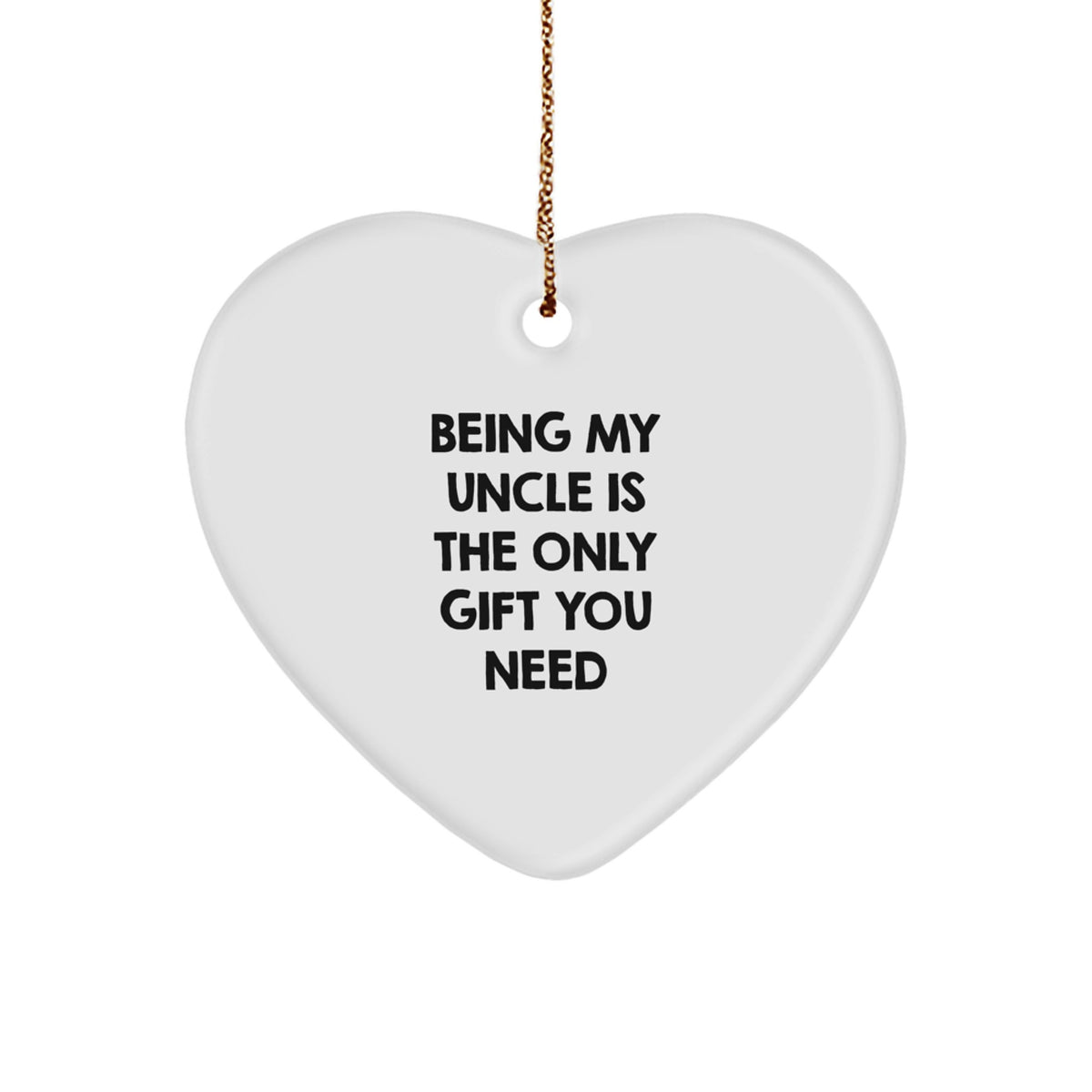 Christmas Ornament for a Son - Treasure Being My Uncle Is The Only Gift - Image 1