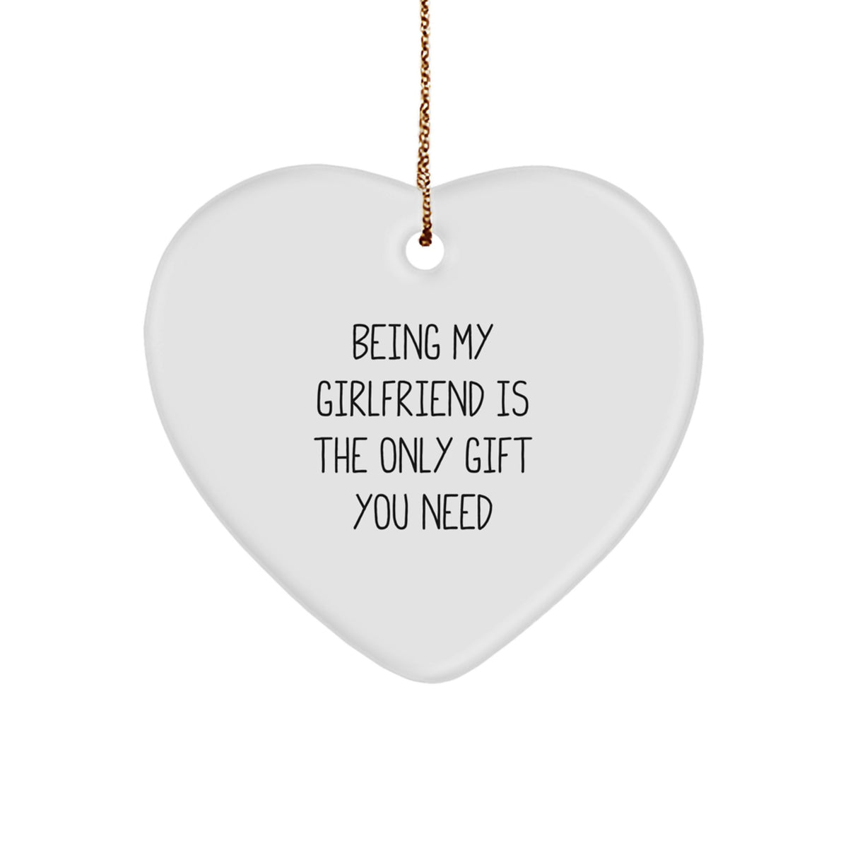 Christmas Unique Gift for Her Sweetheart Heart Ornament Present Love - Image 1