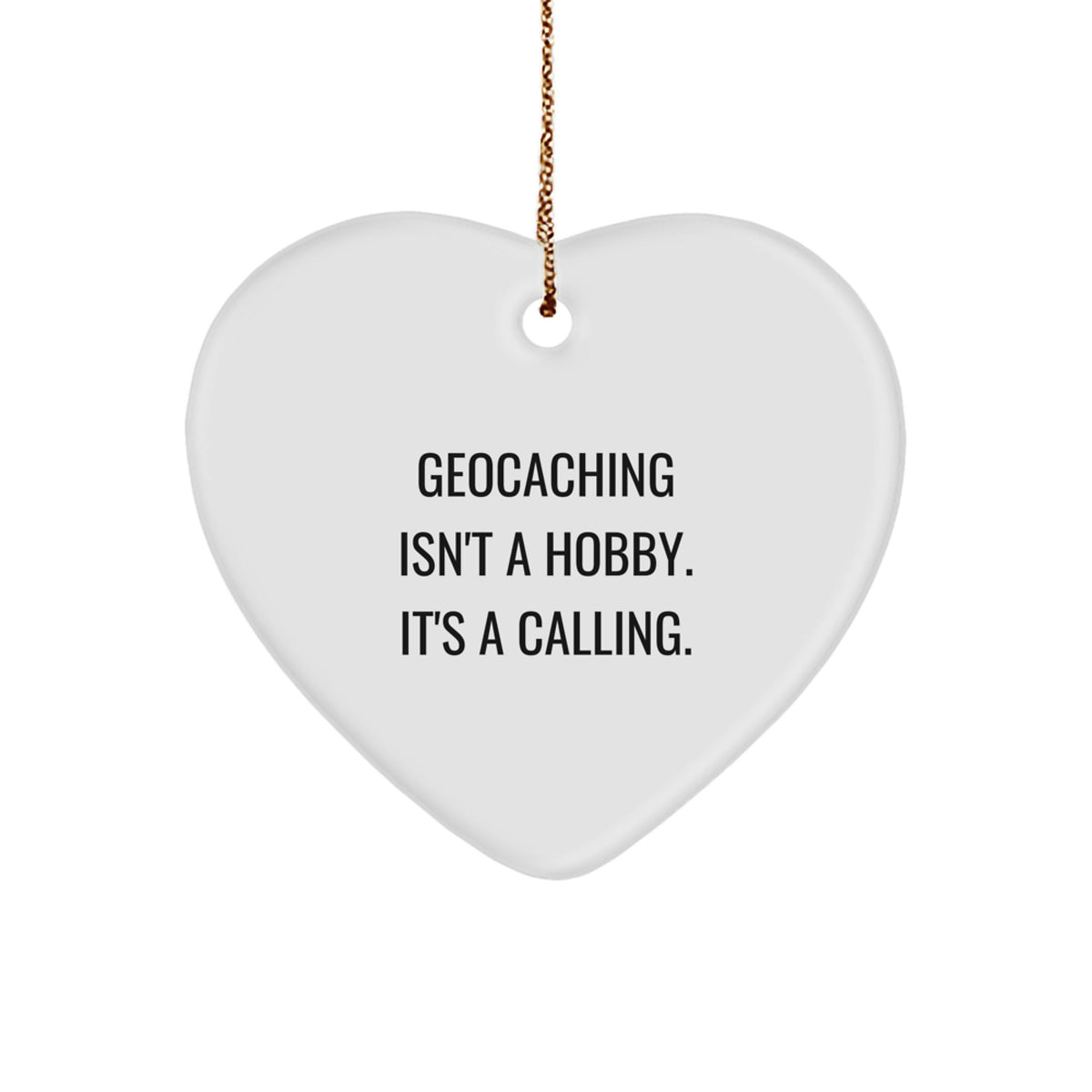 Christmas Gift for Her Geocaching Heart Ornament Present Bright - Image 1