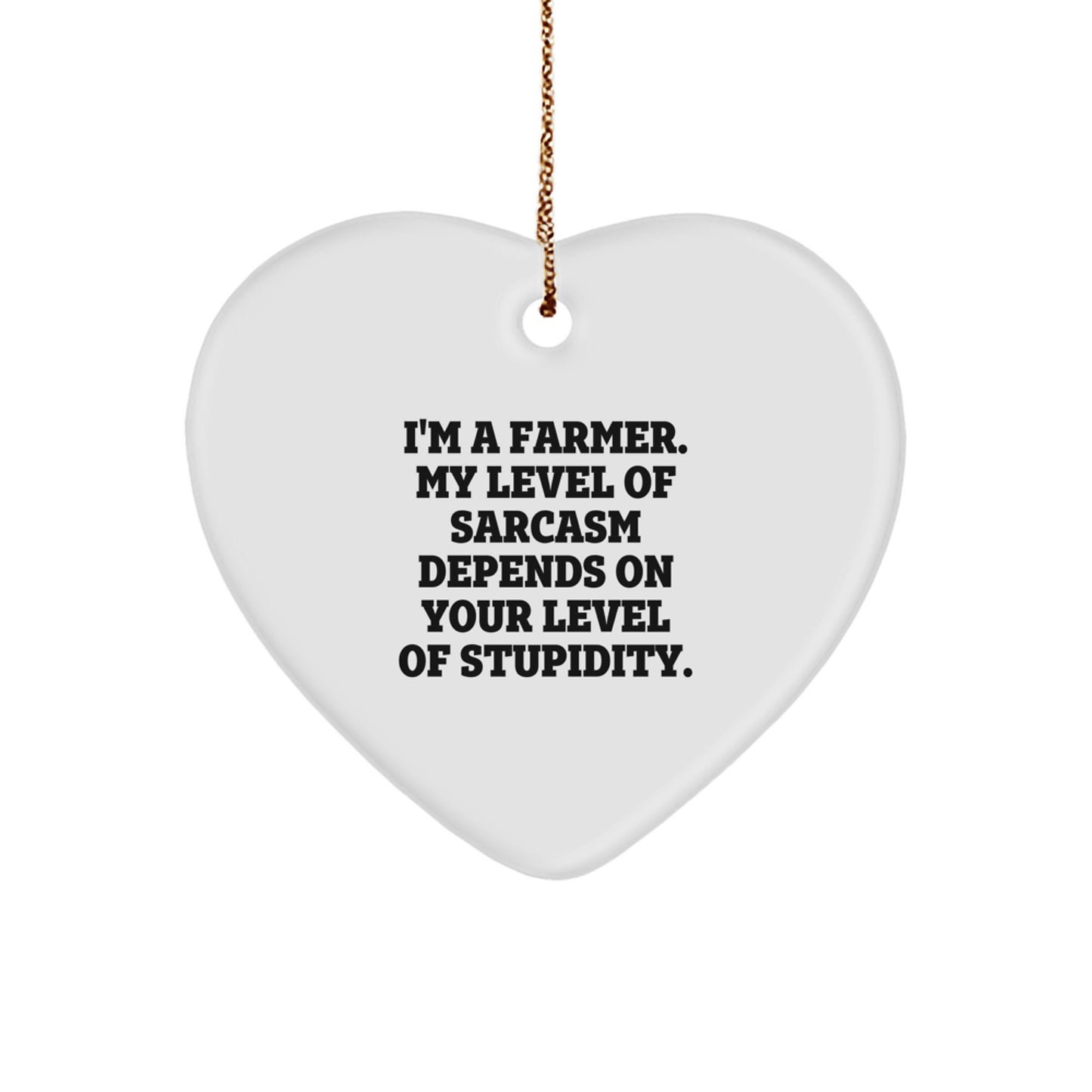 Funny Farmer Heart Ornament Gifts from Friends to Family for Christmas Decorations - Image 1