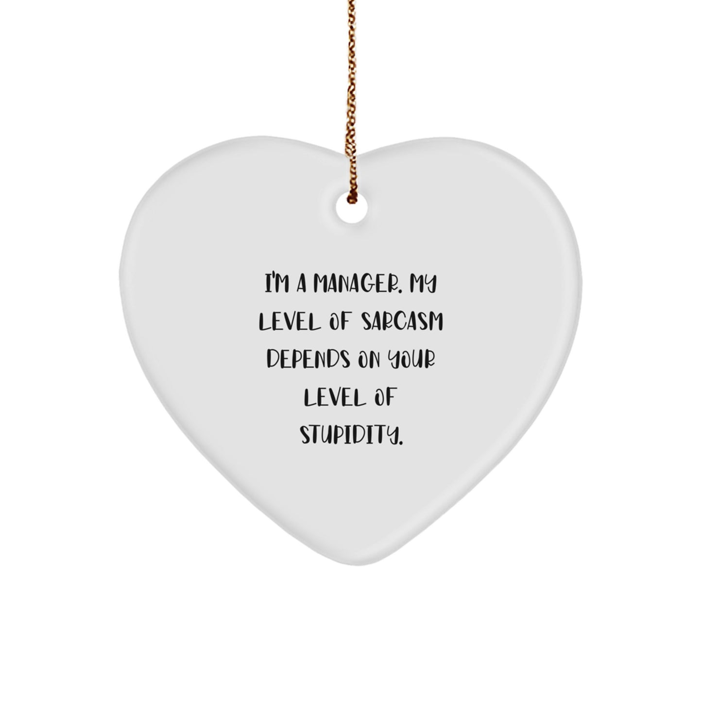 Funny Manager Heart Ornament Gifts from Friends to Coworkers for Christmas - Image 1