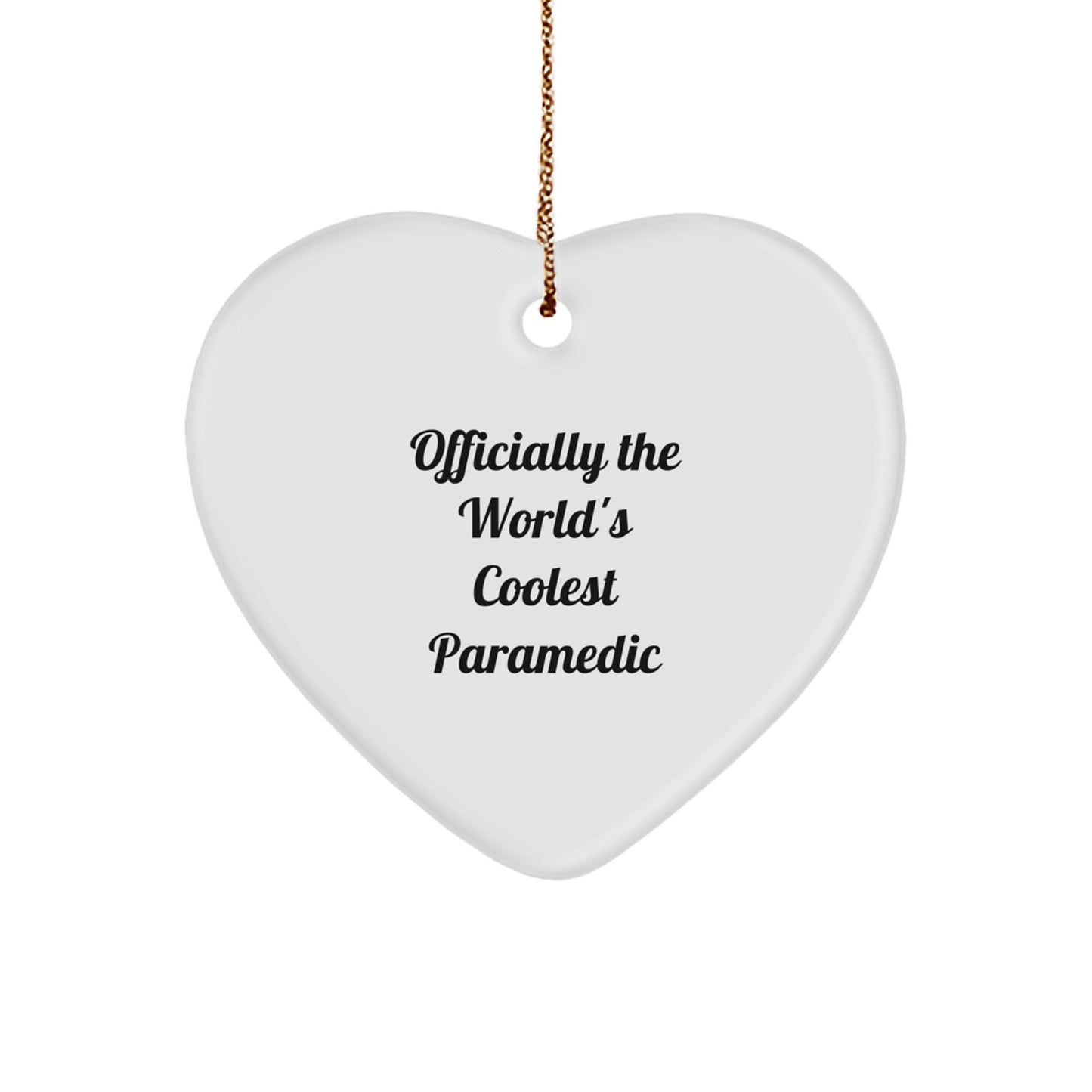 Funny Rescue Worker Gifts, World's Coolest Rescue Worker Heart Ornament, Christmas Unique Gifts for Rescue Workers from Friends - Image 1