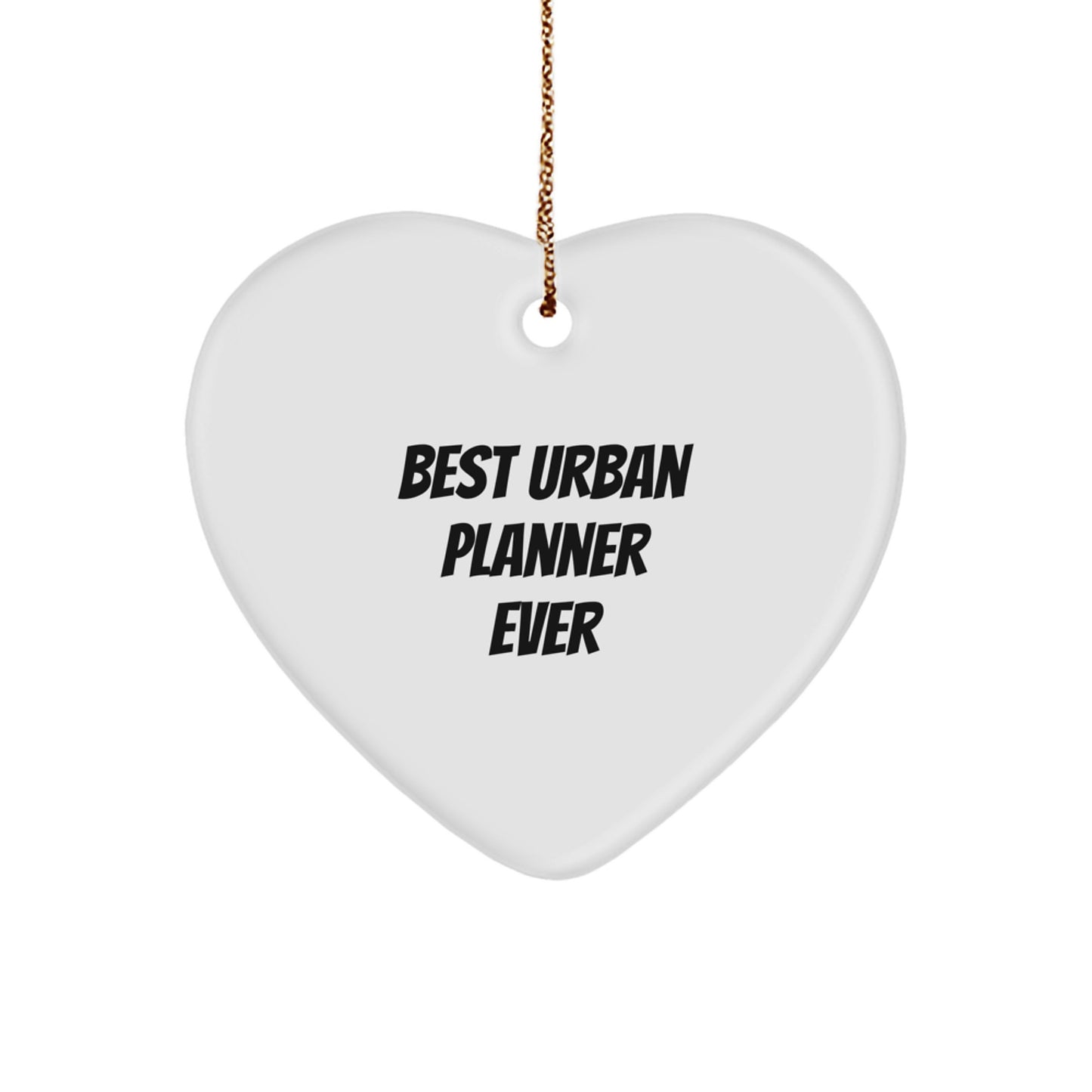 Urban Planner Heart Ornament Funny Gift from Friends for Christmas - Image 1