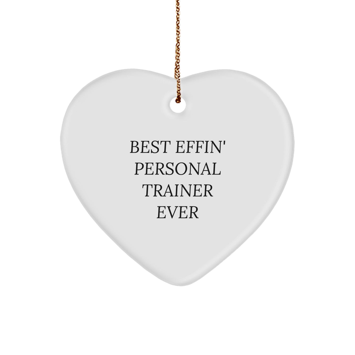 Funny Personal Trainer Gifts for Men, Christmas Unique Ornaments for Personal Trainers, Heart Shaped Gift from Friends - Image 1