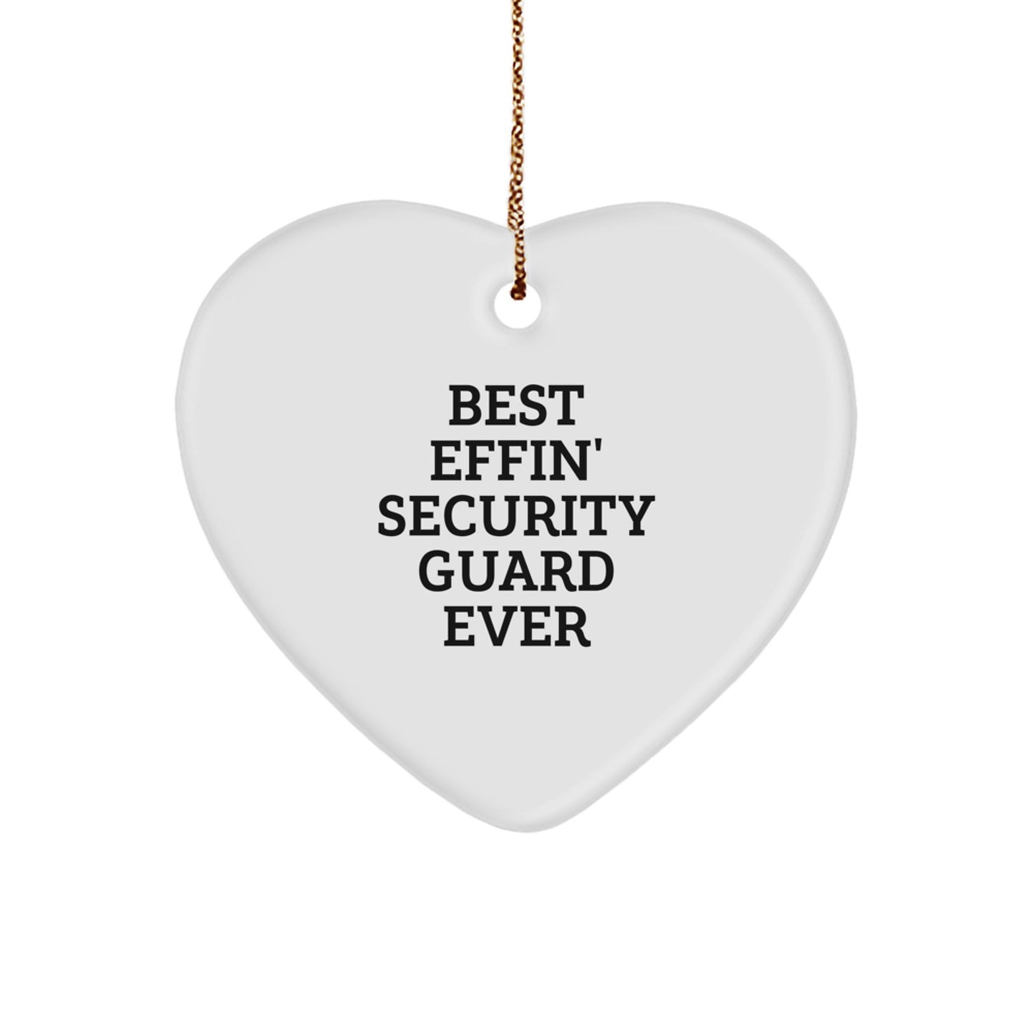 Funny Security Guard Heart Ornament Gifts from Men for Security Guard Christmas Unique Gifts - Image 1