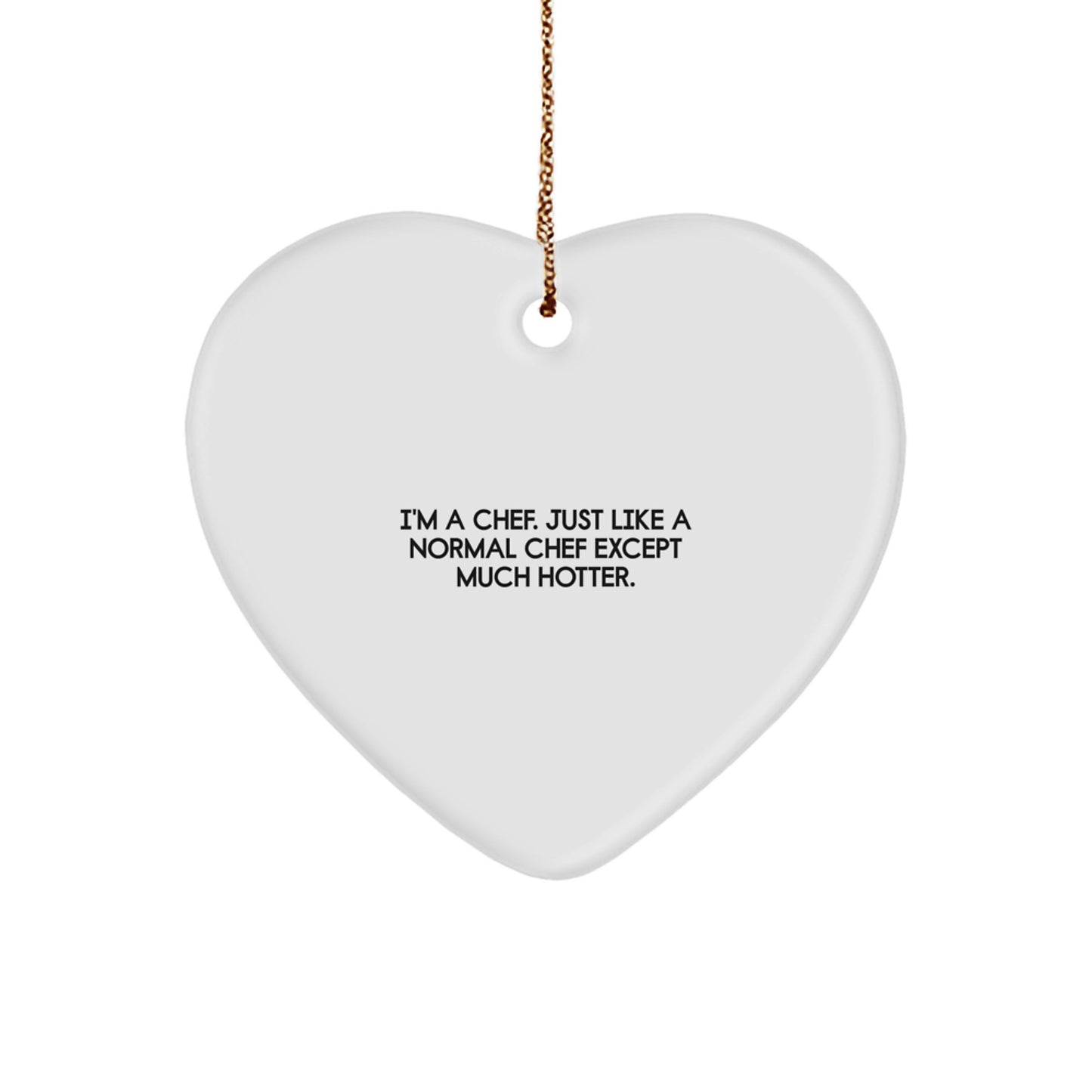 Funny Chef Heart Ornament Gifts from Friends for Chef Christmas Unique Decorations - Image 1