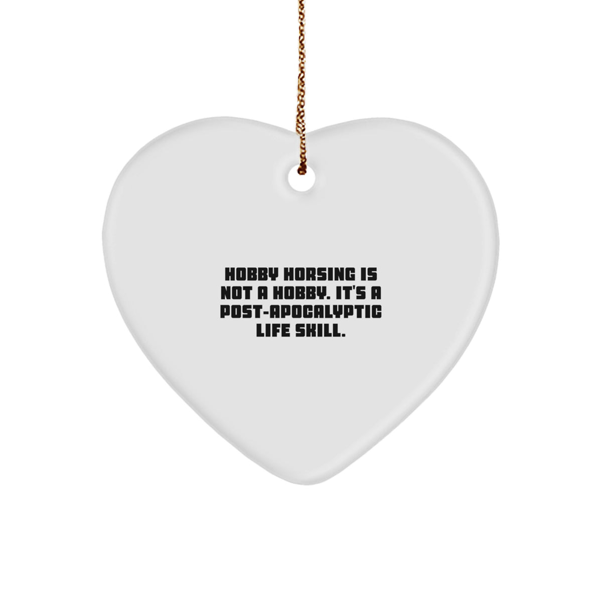 Hobby Horsing Heart Ornament for Him Life Skill Christmas Unique Gift - Image 1