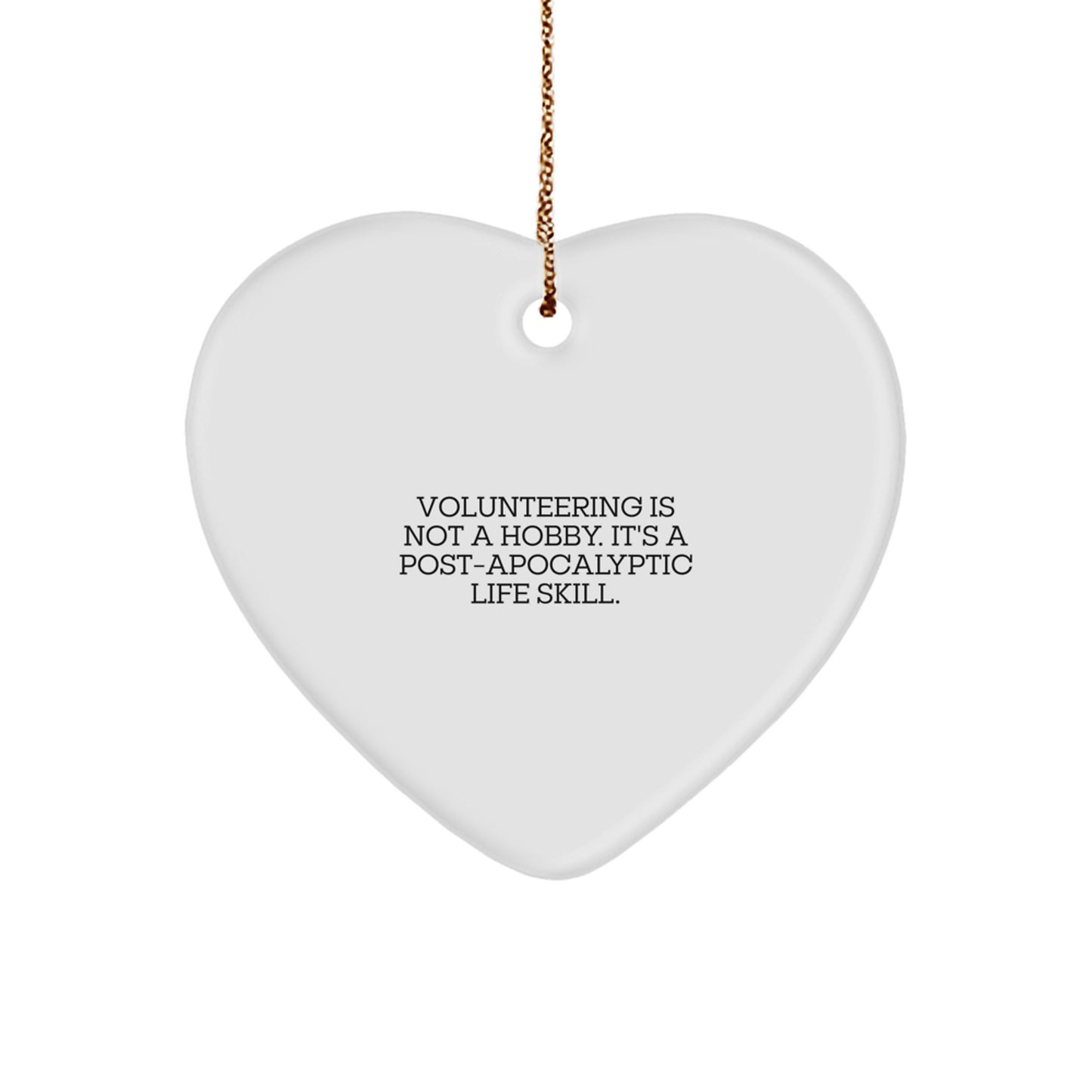 Volunteering Heart Ornaments Gifts from Friends and Family, Funny Inspirational Quote, Christmas Unique Gifts for Volunteering Enthusiasts - Image 1