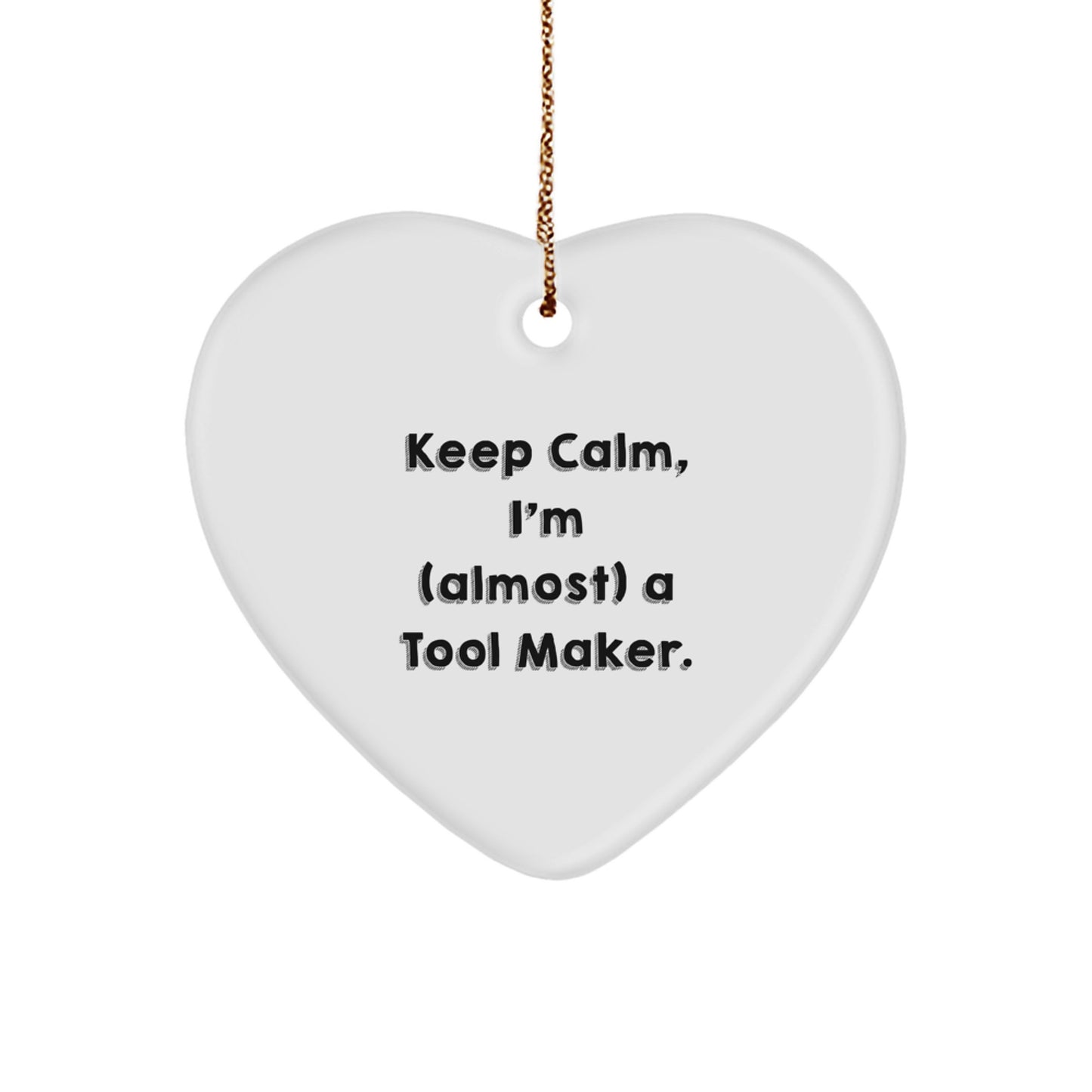 Funny Tool Maker Heart Ornament Gifts from Friends for Christmas Unique Decorations - Image 1