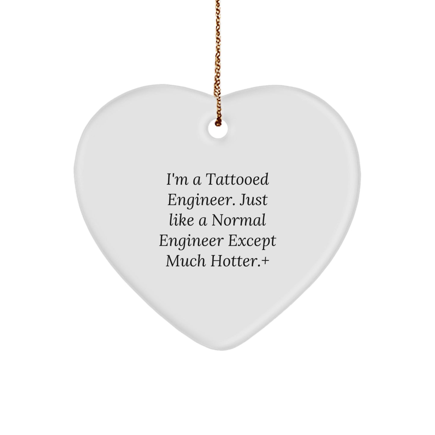 Funny Engineer Gifts, Unique Heart Ornament for Engineer Friends, Gifts from Men to Engineer Coworkers, Christmas Memorable Presents for Him - Image 1